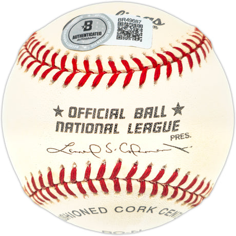 Tom Seaver Autographed Official NL Baseball New York Mets "HOF 92" Beckett BAS QR #BR49687