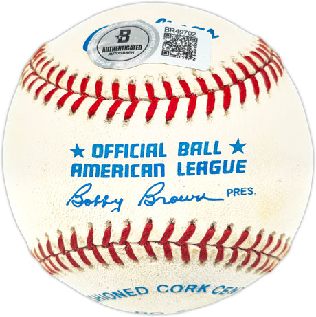 Ken Griffey Jr. Autographed Official AL Baseball Seattle Mariners Vintage Signature Beckett BAS QR #BR49702