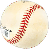 Enos Slaughter Autographed Official NL Baseball St. Louis Cardinals, New York Yankees "HOF 85" Beckett BAS QR #BR49732