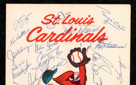 1963 Cincinnati Reds Team Autographed 7.5x11 Program With 25 Signatures Including Pete Rose (Rookie Signature) Beckett BAS #AE31432