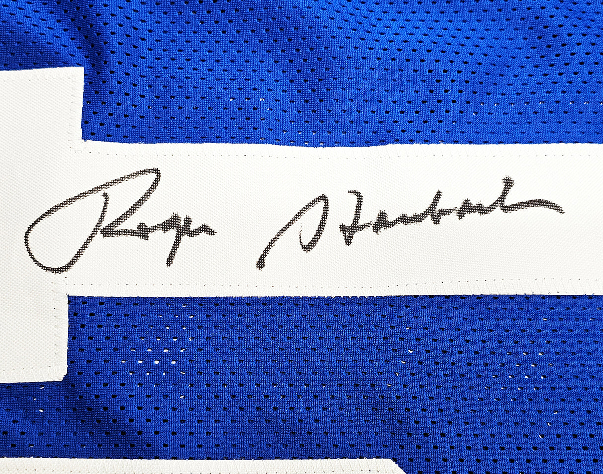 Dallas Cowboys Roger Staubach Autographed Royal Blue Jersey Beckett BAS Witness Stock #212672