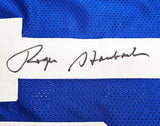 Dallas Cowboys Roger Staubach Autographed Royal Blue Jersey Beckett BAS Witness Stock #212672