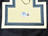 Dallas Cowboys Roger Staubach Autographed Navy Blue Jersey Beckett BAS Witness Stock #212671