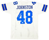 Dallas Cowboys Daryl Johnston Autographed White Jersey Beckett BAS QR Stock #212609