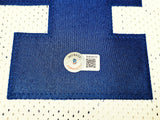 Dallas Cowboys Daryl Johnston Autographed White Jersey Beckett BAS QR Stock #212609