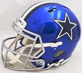 Roger Staubach Autographed Dallas Cowboys Flash Blue Full Size Authentic Speed Helmet Beckett BAS Witness Stock #212594