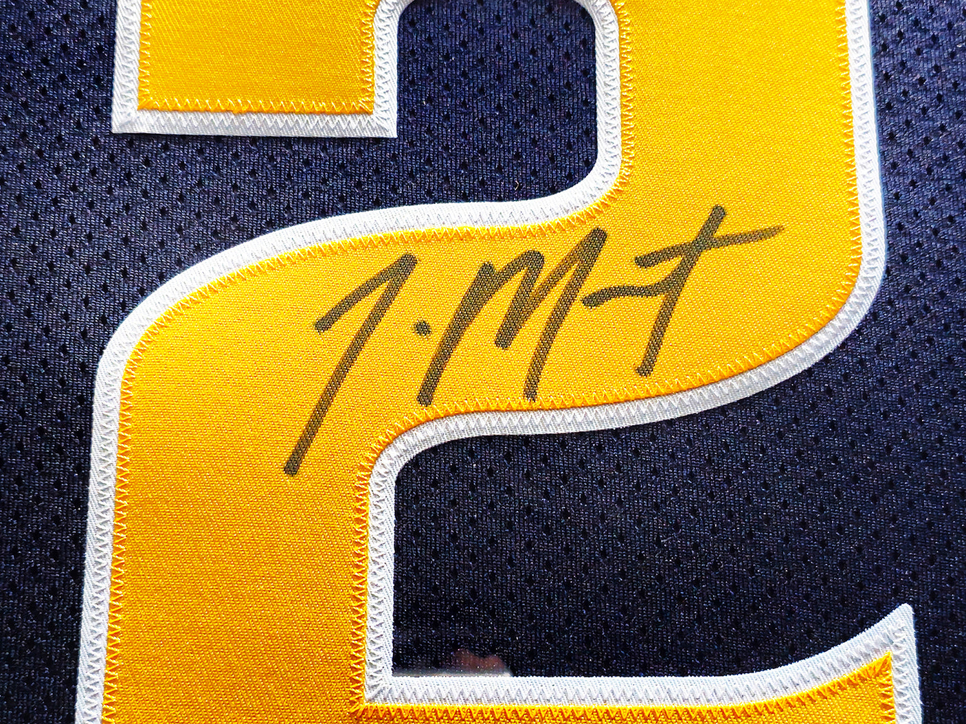 Murray State Racers Ja Morant Autographed Framed Blue Retro Brand Jersey JSA Stock #212662