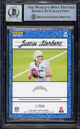 Justin Herbert Autographed 2020 Panini Instant Retro Rated Rookie Card #4 Los Angeles Chargers BGS 8.5 Auto Grade Gem Mint 10 #1/2044 Beckett BAS #15468467