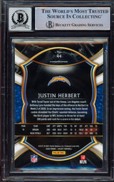 Justin Herbert Autographed 2020 Select Rookie Card #44 Los Angeles Chargers BGS 9 Auto Grade Near Mint/Mint 8 Beckett BAS #15467857