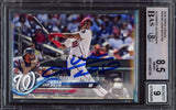 Juan Soto Autographed 2018 Topps Update Rookie Card #US104 New York Yankees BGS 8.5 Auto Grade Mint 9 Beckett BAS #15468784