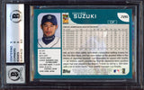 Ichiro Suzuki Autographed 2001 Topps Rookie Card #726 Seattle Mariners BGS 8 Auto Grade Mint 9 Beckett BAS #15465832