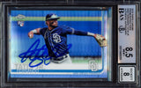Fernando Tatis Jr. Autographed 2019 Topps Chrome Prism Refractor Rookie Card #203 San Diego Padres BGS 8.5 Auto Grade Near Mint/Mint 8 Beckett BAS #15469255