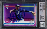 Fernando Tatis Jr. Autographed 2019 Topps Chrome Pink Refractor Rookie Card #203 San Diego Padres BGS 8.5 Auto Grade Near Mint/Mint 8 Beckett BAS #15469261