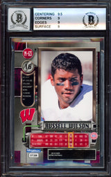 Russell Wilson Autographed 2012 Fleer Retro Metal Universe Rookie Card #M-63 Seattle Seahawks BGS 9 Auto Grade Gem Mint 10 Beckett BAS #15463799