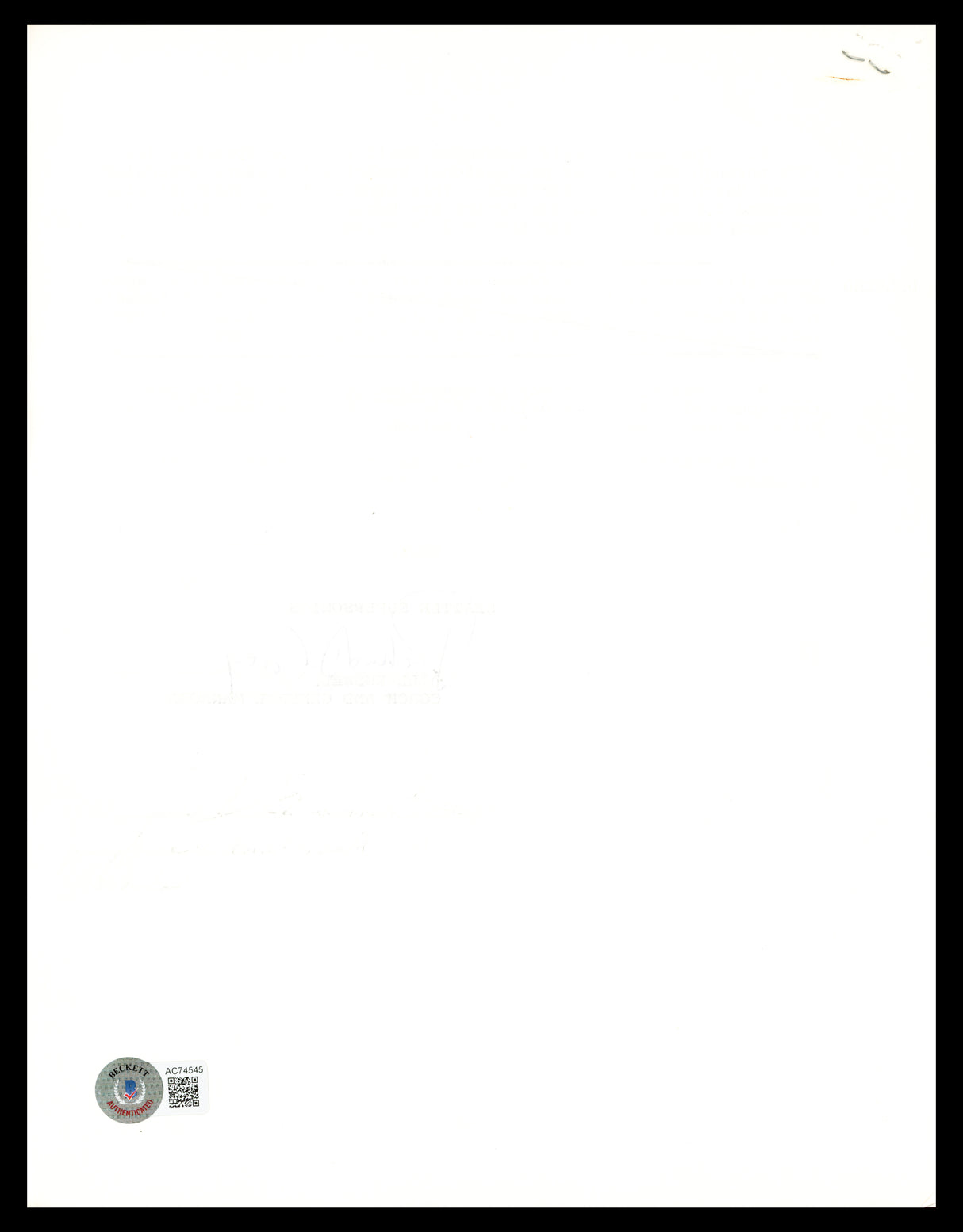 Bill Russell Autographed 1973-74 Newspaper Contract Boston Celtics Beckett BAS #AC74545