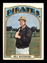 Bill Mazeroski Autographed 1972 Topps Card #760 Pittsburgh Pirates High Number SKU #213601