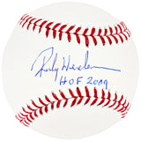 Rickey Henderson Autographed Official MLB Baseball Oakland A's, New York Yankees "HOF 2009" MLB Holo & Steiner Holo SKU #213869