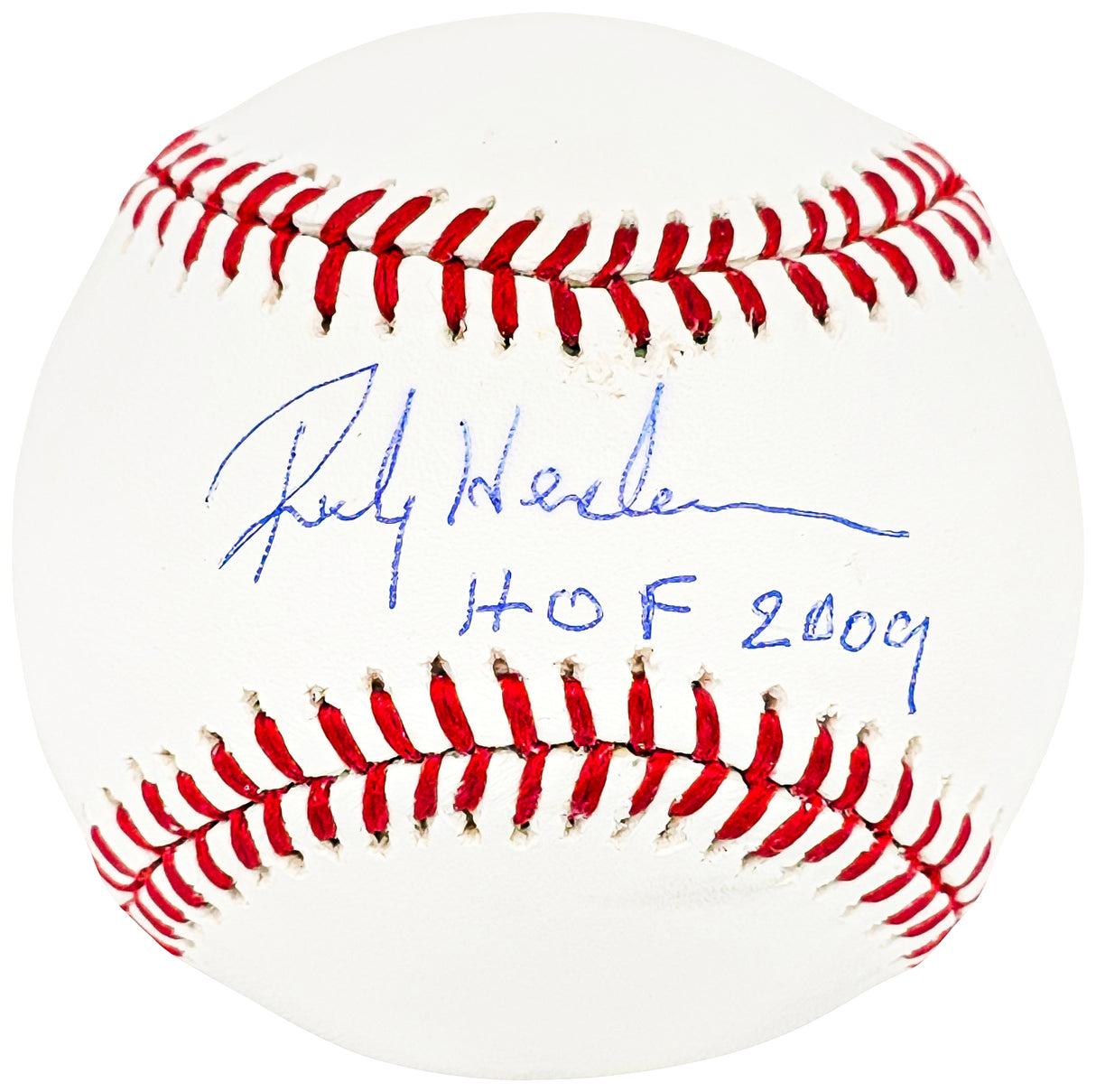 Rickey Henderson Autographed Official MLB Baseball Oakland A's, New York Yankees "HOF 2009" MLB Holo & Steiner Holo SKU #213877