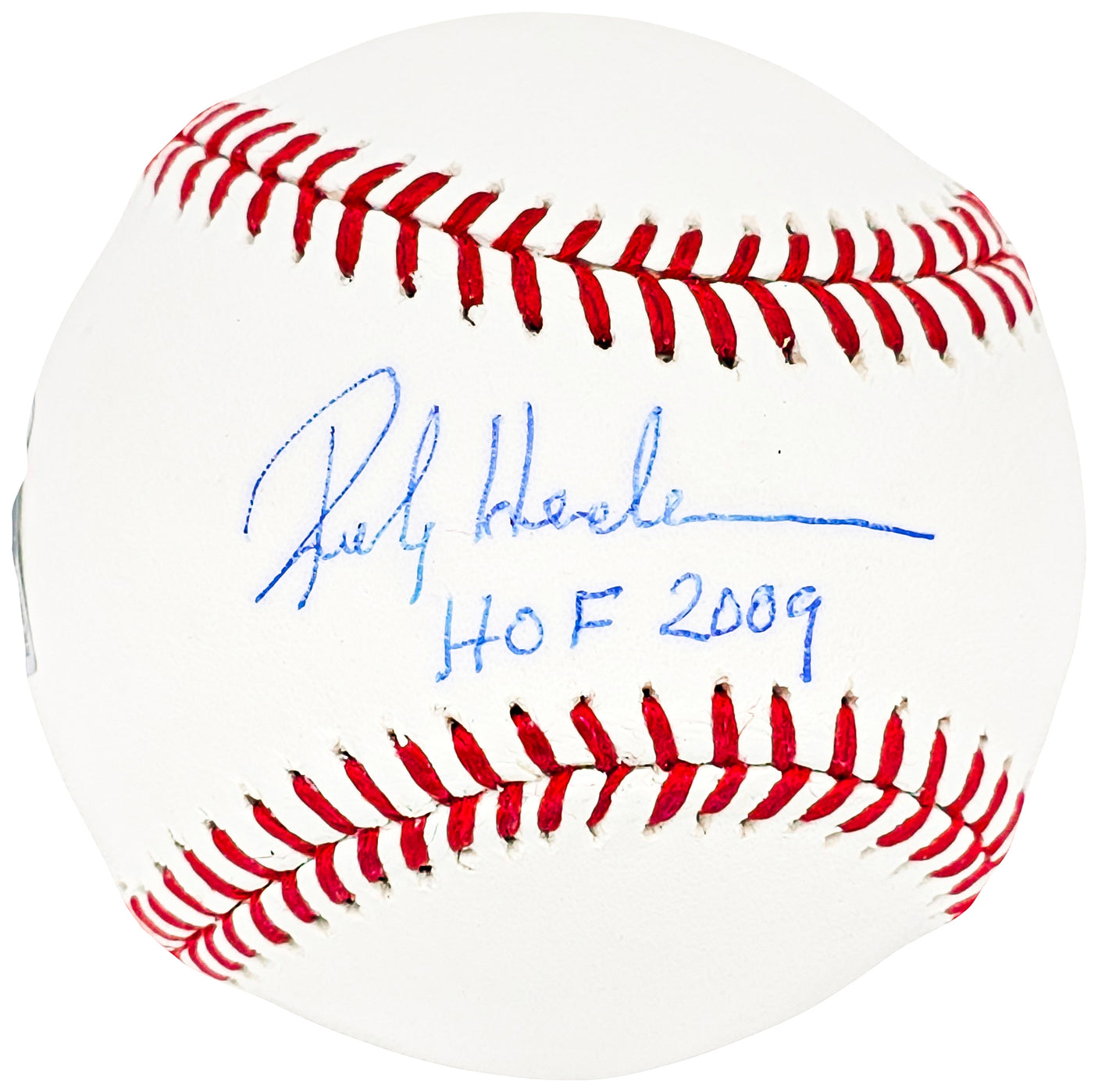 Rickey Henderson Autographed Official MLB Baseball Oakland A's, New York Yankees "HOF 2009" MLB Holo & Steiner Holo SKU #213884