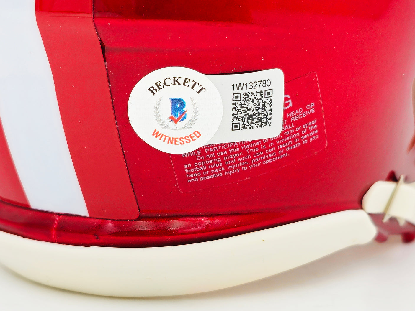 Fred Warner Autographed San Francisco 49ers Flash Red Speed Mini Helmet Beckett BAS Witness Stock #226392