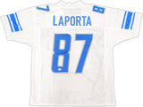 Detroit Lions Sam LaPorta Autographed White Jersey Beckett BAS Witness Stock #225900