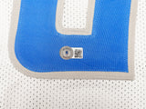 Detroit Lions Sam LaPorta Autographed White Jersey Beckett BAS Witness Stock #225900
