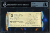 Bill Russell Autographed 3x6 Check Boston Celtics Beckett BAS Stock #239744