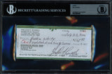 Bill Russell Autographed 3x6 Check Boston Celtics Beckett BAS Stock #239745