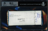 Bill Russell Autographed 3x6 Check Boston Celtics Beckett BAS Stock #239745