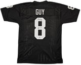 Oakland Raiders Ray Guy Autographed Black Jersey "HOF '14" Beckett BAS QR Stock #212446