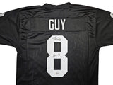 Oakland Raiders Ray Guy Autographed Black Jersey "HOF '14" Beckett BAS QR Stock #212446