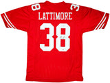 San Francisco 49ers Marcus Lattimore Autographed Red Jersey Beckett BAS QR Stock #212445