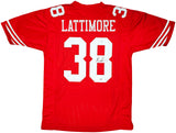San Francisco 49ers Marcus Lattimore Autographed Red Jersey Beckett BAS QR Stock #212445