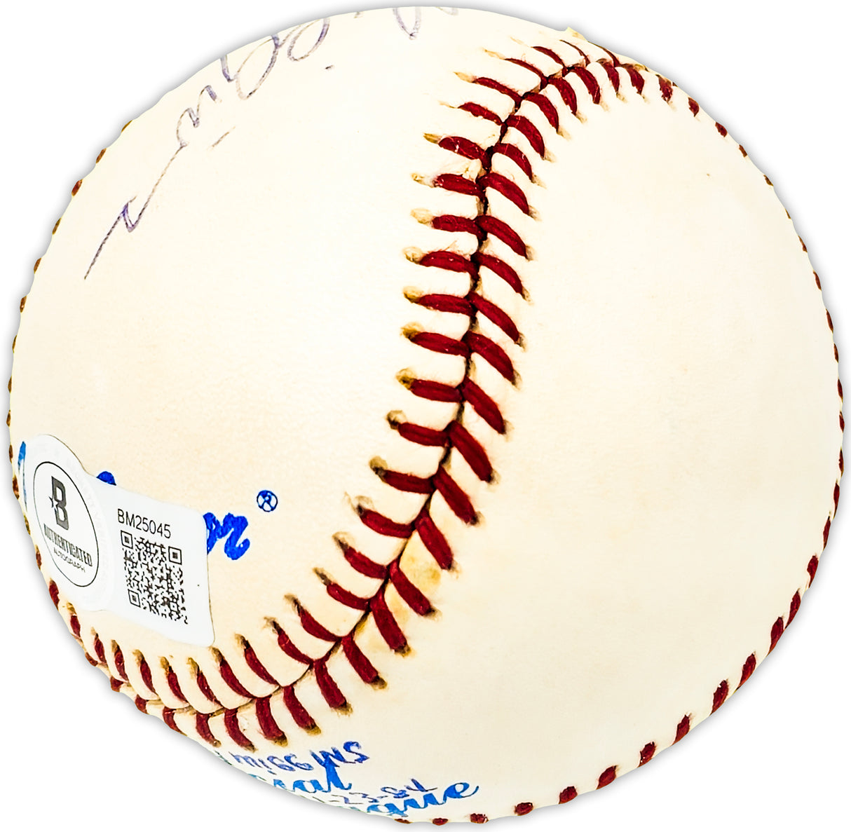 Larry Miggins Autographed Official League Baseball St. Louis Cardinals Beckett BAS QR #BM25045
