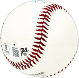 Ed Moe Burtschy Autographed Official League Baseball Philadelphia A's Beckett BAS QR #BM25050