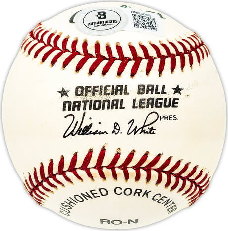 Ray Katt Autographed Official NL Baseball San Francisco Giants Beckett BAS QR #BM25058