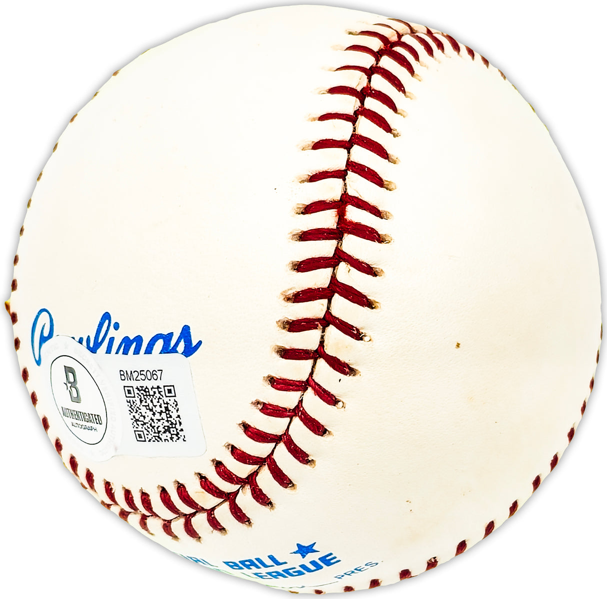 Albert Belle Autographed Official AL Baseball Cleveland Indians, Baltimore Orioles Beckett BAS QR #BM25067
