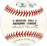 Preston Ward Autographed Official NL Baseball Los Angeles Dodgers, Chicago Cubs Beckett BAS QR #BM25081