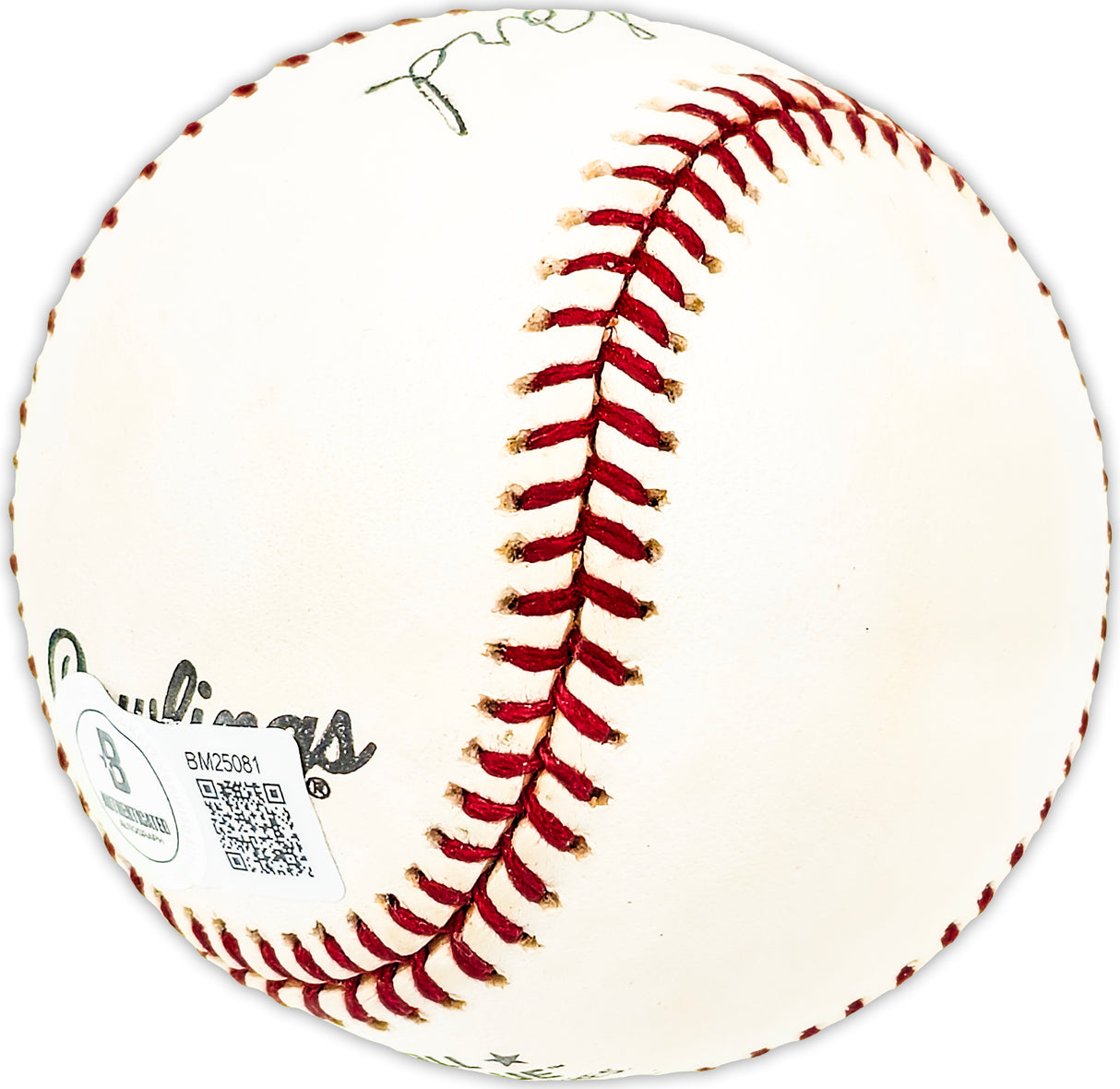 Preston Ward Autographed Official NL Baseball Los Angeles Dodgers, Chicago Cubs Beckett BAS QR #BM25081
