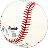 Glen Hobbie Autographed Official NL Baseball Chicago Cubs Beckett BAS QR #BM25084