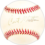 Curt Motton Autographed Official AL Baseball Baltimore Orioles Beckett BAS QR #BM25091