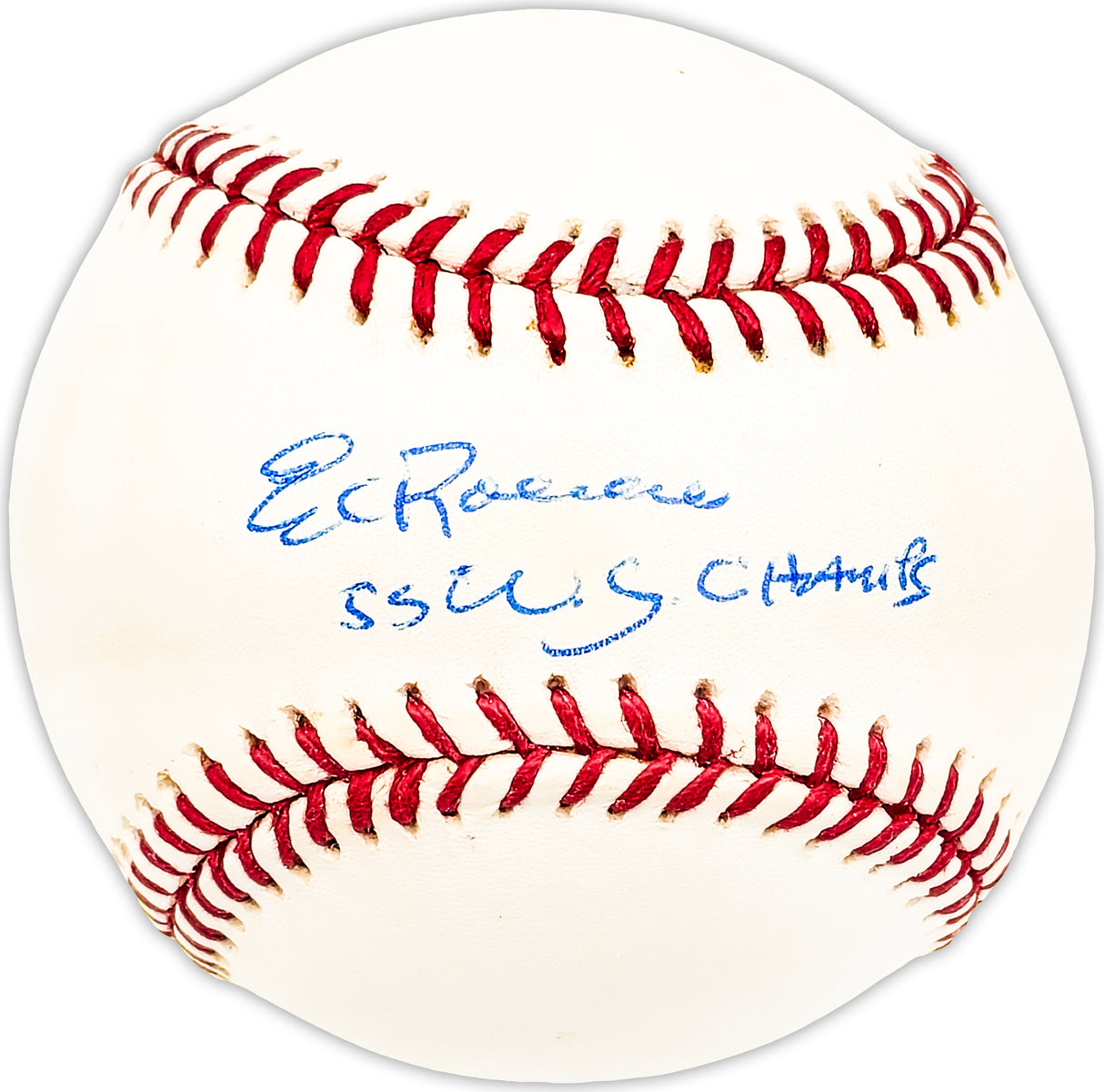 Ed Roebuck Autographed Official MLB Baseball Brooklyn Dodgers "55 WS Champs" Beckett BAS QR #BM25092