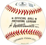 Ray Benge Autographed Official NL Baseball Brooklyn Dodgers Beckett BAS QR #BM25093
