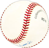 Harvey Haddix Autographed Official NL Baseball Pittsburgh Pirates Beckett BAS QR #BM25095