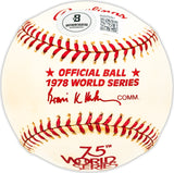 Roy White Autographed Official 1978 World Series Logo MLB Baseball New York Yankees Beckett BAS QR #BM25097