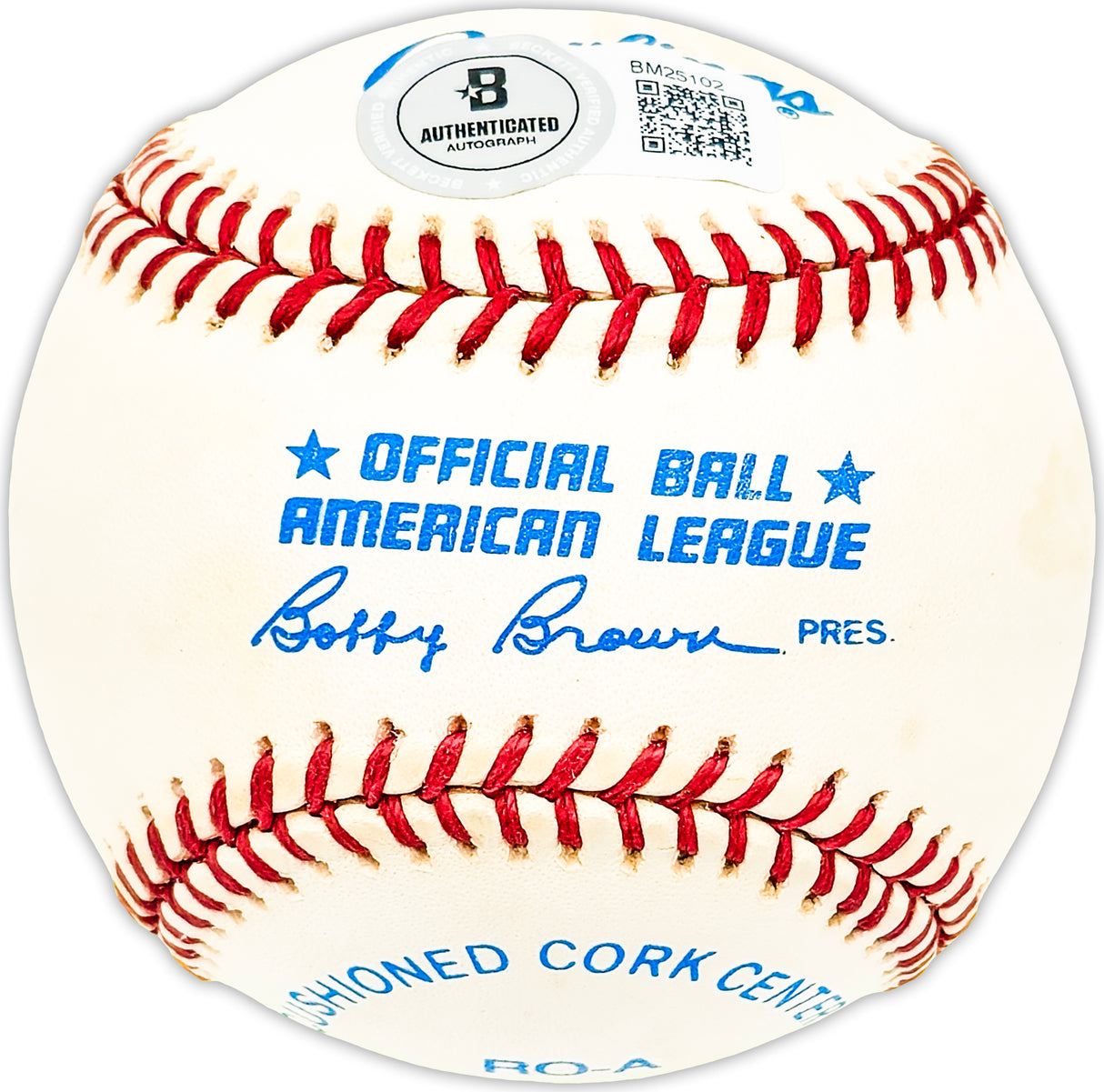 Rodolfo Arias Autographed Official AL Baseball Chicago White Sox Beckett BAS QR #BM25102