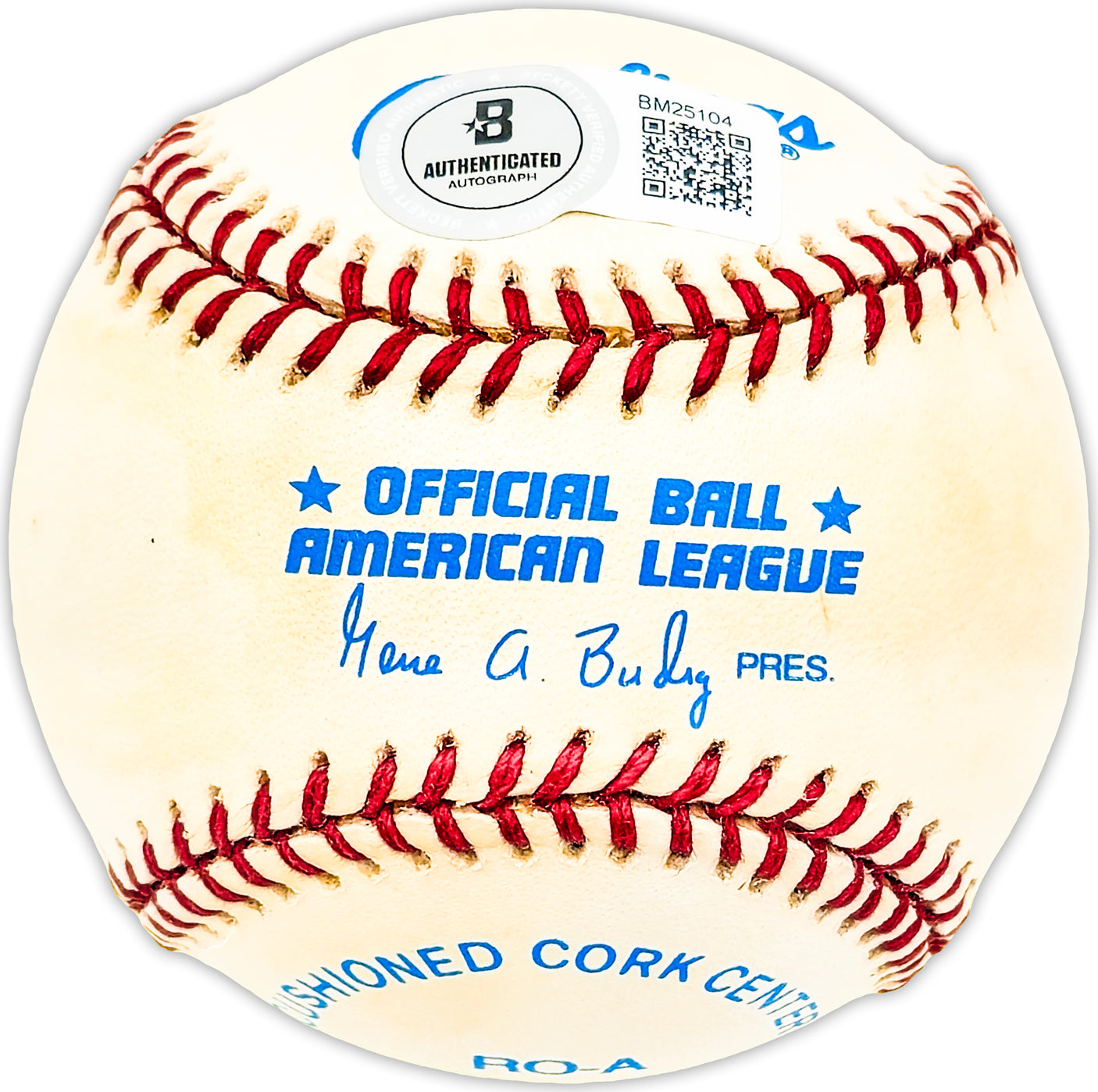 Luis Alvarado Autographed Official AL Baseball Boston Red Sox Beckett BAS QR #BM25104