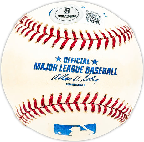 Steve Mura Autographed Official MLB Baseball San Diego Padres Beckett BAS QR #BM25108