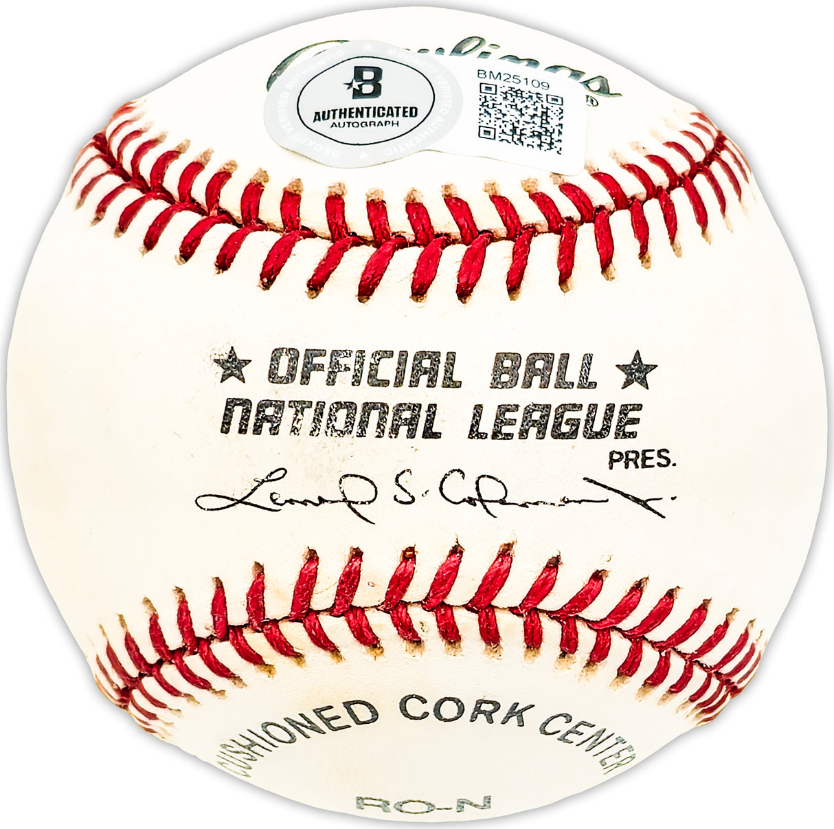 Dick Stuart Autographed Official NL Baseball Pittsburgh Pirates Beckett BAS QR #BM25109