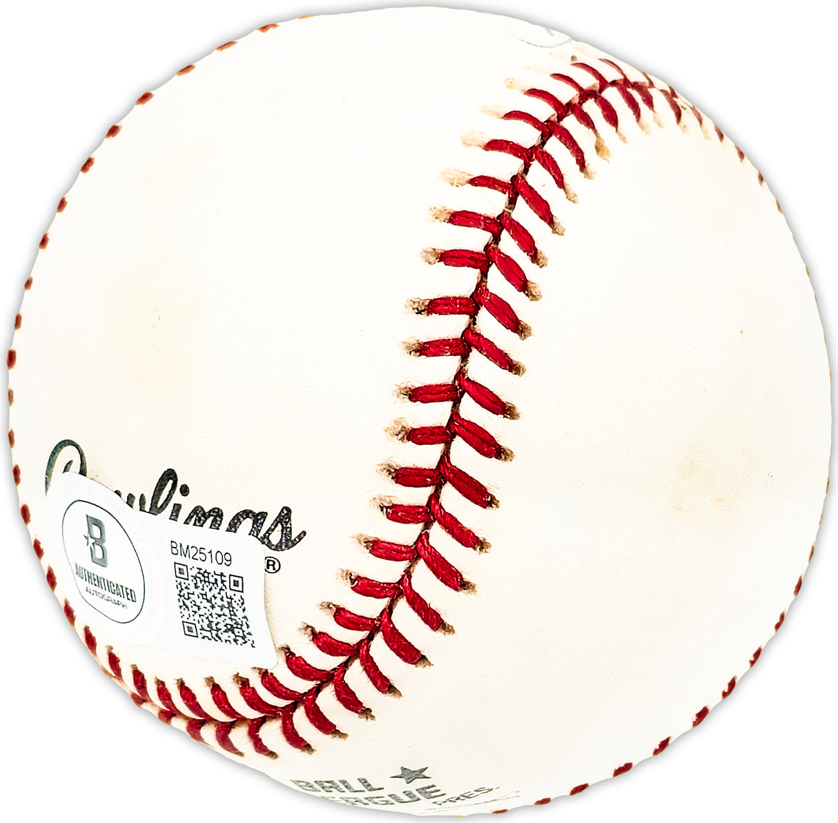 Dick Stuart Autographed Official NL Baseball Pittsburgh Pirates Beckett BAS QR #BM25109
